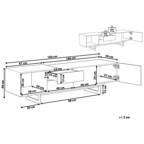 Mobile Tv In Legno Chiaro E Nero Fiora - Foto 2