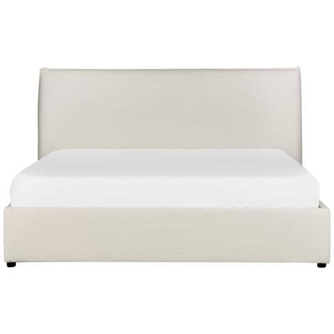 Letto Matrimoniale Contenitore Bouclé Bianco Sporco 160 X 200 Cm Lavaur - Foto 2
