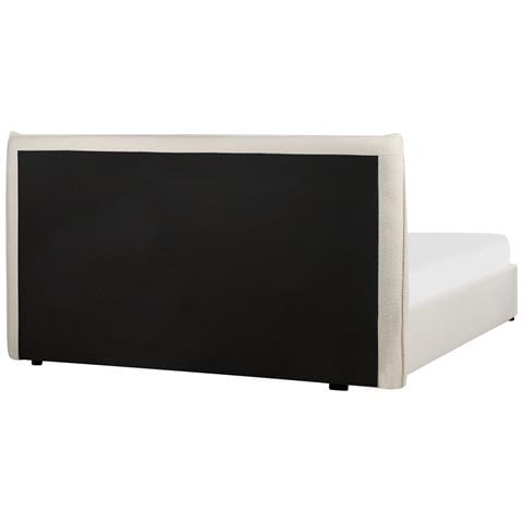 Letto Matrimoniale Contenitore Bouclé Bianco Sporco 160 X 200 Cm Lavaur - Foto 8
