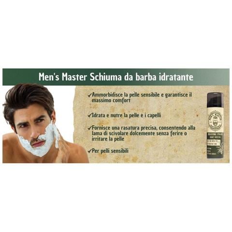 Schiuma Da Barba Con Aloe Vera E Tea Tree Per Pelle Sensibile Uomo ""men's Master"" (200ml) - Foto 8