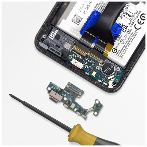 Connettore Di Ricarica Usb-c Per Samsung Galaxy Z Flip5 Con Microfono, Nero - Foto 2