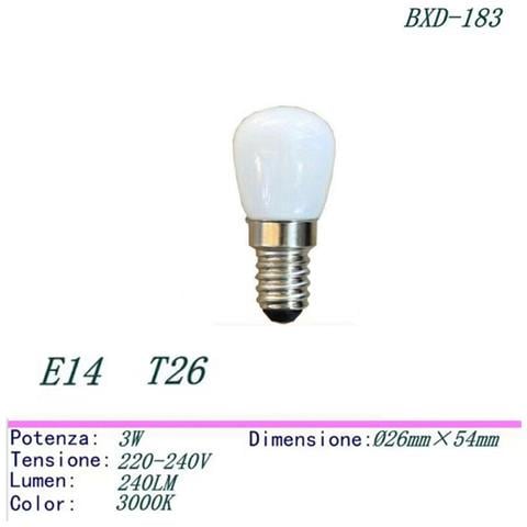 Lampadina Lampada Frigorifero Frigo Congelatore Cappa E14 3w Led 3000k Bxd-183 - Foto 1