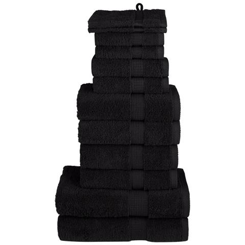 Set ASciugamani SOLUND 12 pz Neri 600 gsm - Foto 1