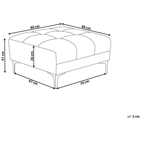 Ottomana Alnes Velluto Rosso Chiaro - Foto 8