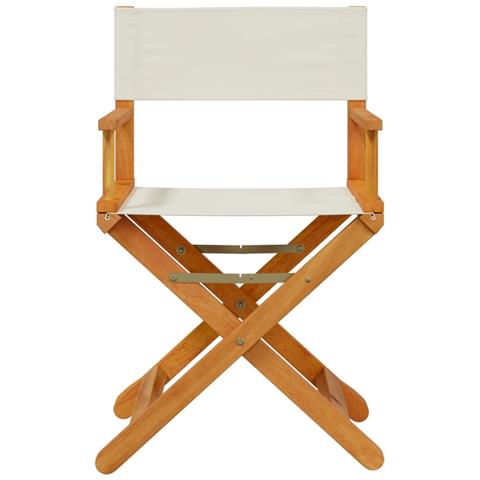 Sedie da Giardino Pieghevoli 4 pz Bianco Crema in Tessuto - Foto 2