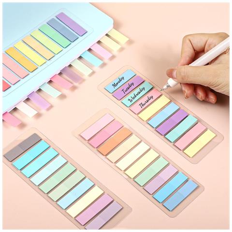 Note Adesive Fluorescenti, Note Indice Classificate Con Custodia - Foto 2