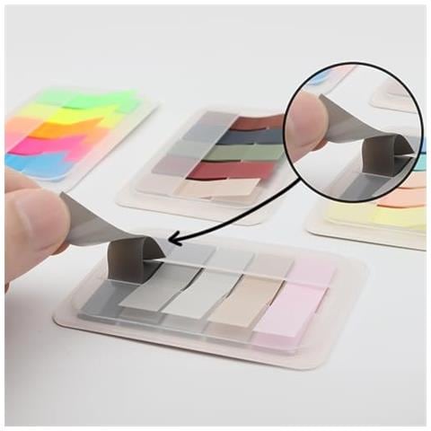 Note Adesive Fluorescenti, Note Indice Classificate Con Custodia - Foto 7