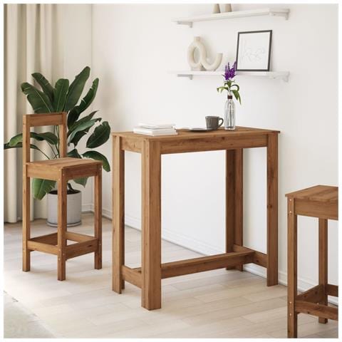 Tavolo Bar Rovere Artigianale 102x50x103,5 Cm Legno Multistrato - Foto 3
