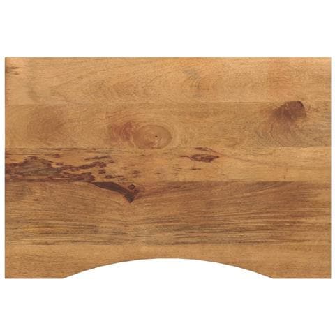 Piano Scrivania Con Curva 80x50x2,5 Cm Massello Grezzo Di Mango - Foto 1