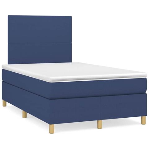 Giroletto A Molle Con Materasso Blu 120x190 Cm In Tessuto - Foto 2