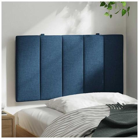 Cuscino Testiera Blu 80 Cm In Tessuto - Foto 3