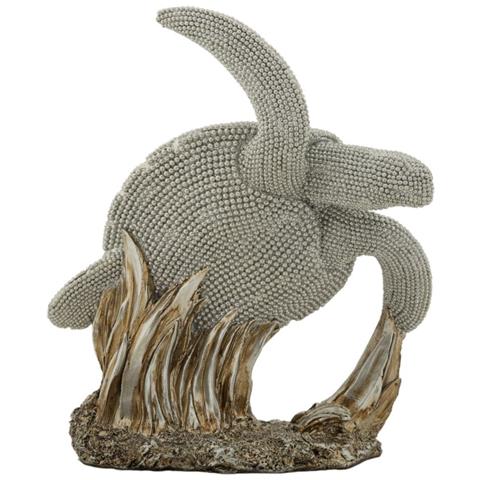 Scultura Tartaruga - Argento - Poliresina - 19x10,5x22 Cm - Foto 2