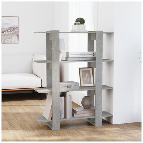 Lusso Casadino - Libreria/divisorio Grigio Cemento 100x30x123,5 Cm - Foto 8