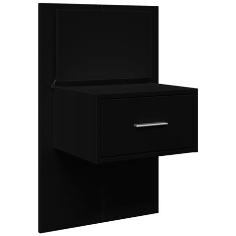 Comodino A Parete Con Luci Led Nero - Foto 2