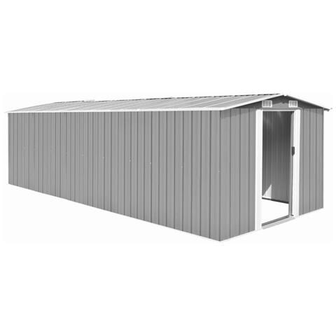 Lusso Casadino -  Casetta Da Giardino 257x580x181 Cm In Metallo Grigio - Foto 2