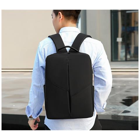 Elegante Set Di Zaini In Nylon - Perfetto Per Affari E Scuola Black - Foto 2