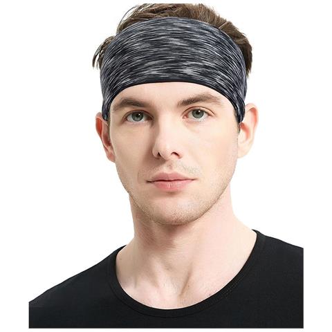 Fascia Sportiva - Traspirante E Assorbente Del Sudore Black+grey - Foto 3