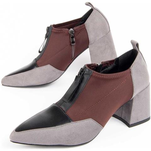 Scarpa Con Tacco Miriel2 Grigia Grigio Materiale Sintetico E Tessile - Foto 1