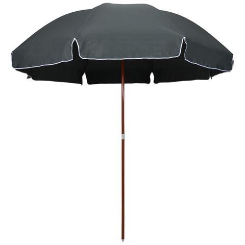 Ombrellone Da Giardino Con Palo In Acciaio 300 Cm Antracite - Foto 2