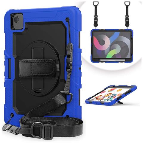 Custodia Per Ipad Pro 5/4/3 12.9 Con Supporto E Tracolla Blu - Foto 2