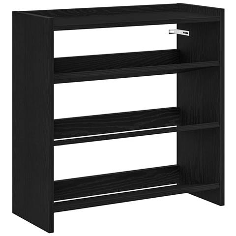 Scarpiera Nera 60x25x62 cm in Legno Multistrato - Foto 1