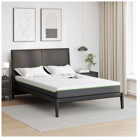 Materasso Bianco e Grigio 140 x 200 cm Molle Insacchettate - Foto 2