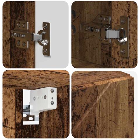 Set di mobili per il bagno 5 pcs Legno vecchio 30 x 35 x 192 cm - Foto 6