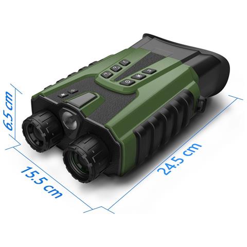 Binocolo Digitale Ad Alta Definizione Per Visione Notturna Con Zoom 4x E Illuminazione A rarossi Green - Foto 7