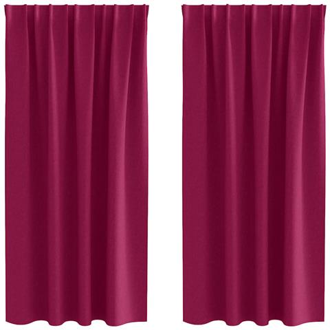 Tende con tende 2 pcs Rosso vino 175x140cm Poliestere - Foto 1