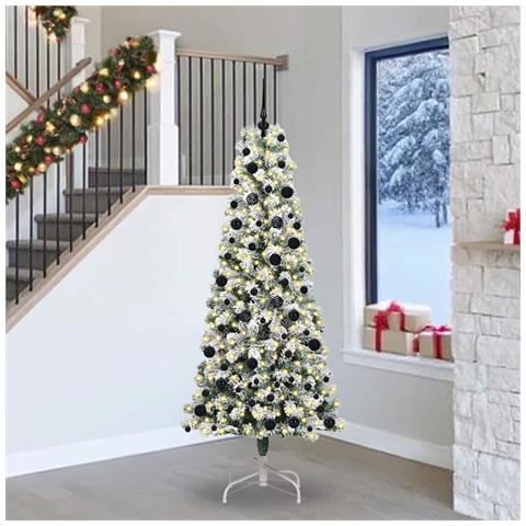 Albero di Natale Artificiale con Rami Pieghevoli 240 cm - Foto 2