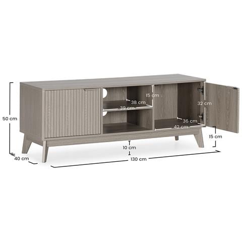 Mobile Tv Oporto 2 Ante 2 Fori Effetto Rovere - Foto 8