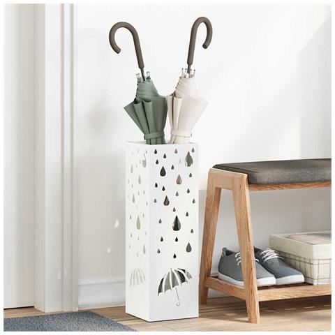 Supporto per Ombrellone Bianco 15.5 x 15.5 x 49 cm Metallo - Foto 2
