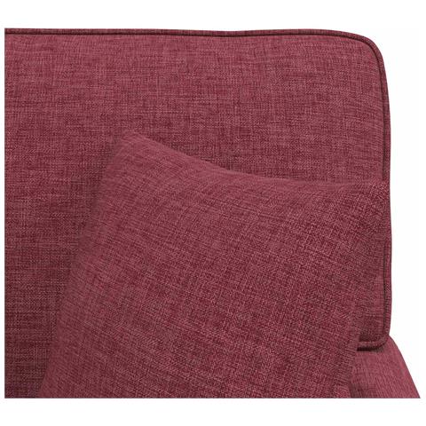Chaise Longe con Gonna con cuscino 3 pcs Rosso Vino Tessuto - Foto 9