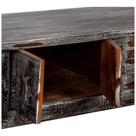 Mobile Da Ingresso In Legno Con Finitura Artigianale Grigio Scuro Inve - Foto 8