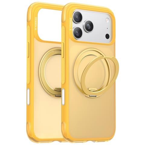 Cover per iPhone 17 Pro Max - TPU+PC, Giallo, MagSafe - Foto 1