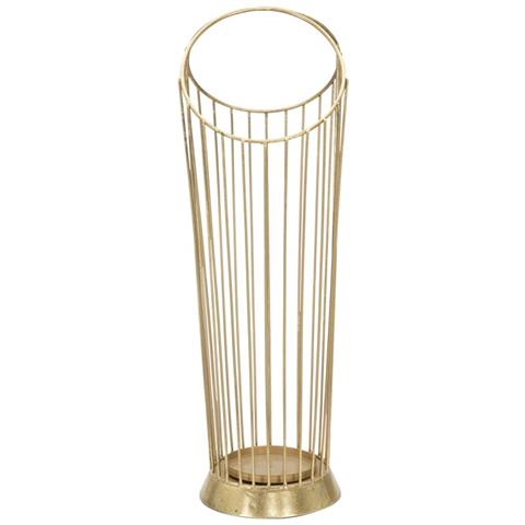 Portaombrelli Glam Stick In Ferro Oro Con Struttura A Fili 25,5x18,5x60 Cm - Foto 2