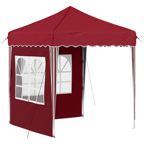 Tenda per feste a pop-up 195 x 195 x 245 cm Borgogna - Foto 1