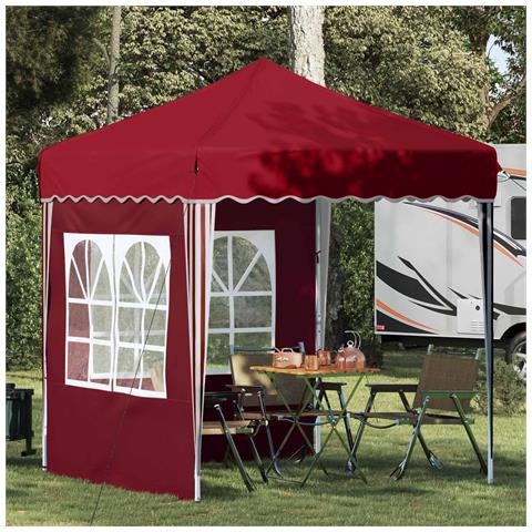 Tenda per feste a pop-up 195 x 195 x 245 cm Borgogna - Foto 2
