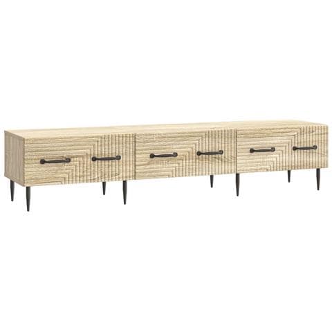 Mobile TV Rovere Sonoma 147 x 34,5 x 30 cm Legno ingegnerizzato - Foto 1
