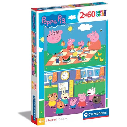 Peppa Pig Supercolor 2 x 60 Puzzle 60 pz Cartoni - Foto 1