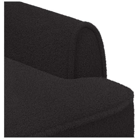 Loveseat con bottoni imbottiti Nero 117 x 67 x 77 cm Bouclé - Foto 8