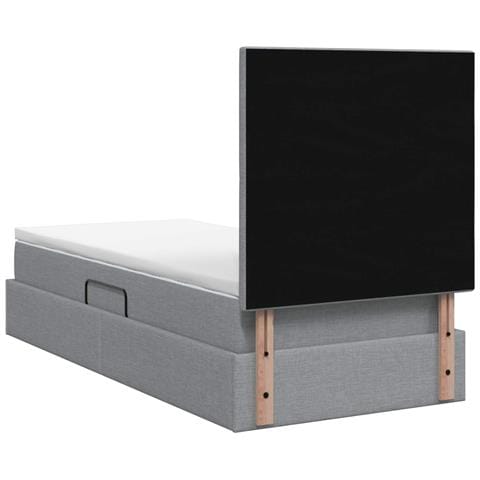 Letto con contenitore e materasso Grigio Chiaro 100 x 200 cm - Foto 9