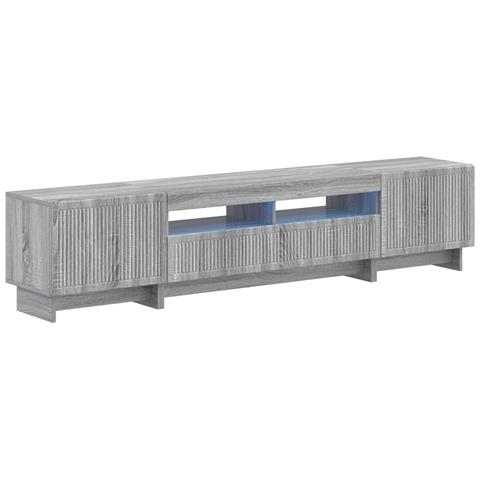 Mobile TV LED a 5 pezzi Sonoma grigio Legno ingegnerizzato - Foto 1