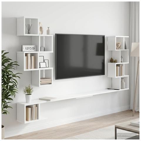 Mensola per TV da muro Bianco 180 x 15 x 94 cm - Foto 2