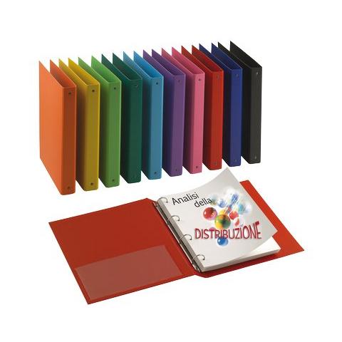 Ring Binder NETTUNO 36804047 - 40 mm Binder Capacity - A4 - 210 mm Larghezza x 297 mm Lunghezza Dimensione Foglio - 4 x D-Ring Chiusura - Blu - 15 / Pacco - Foto 1