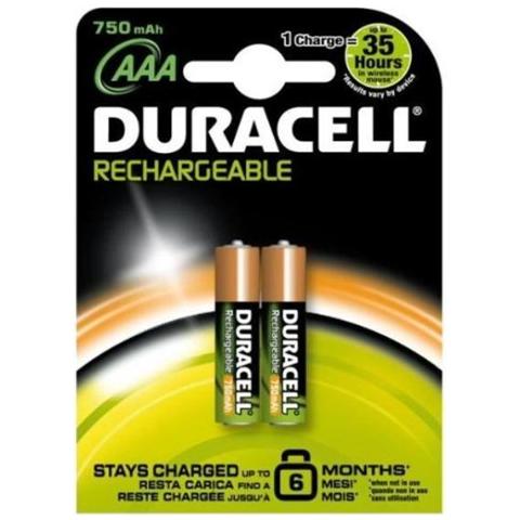 Blister 2 Pile Ricaricabili AAA Duracell 750 mAh - Foto 2