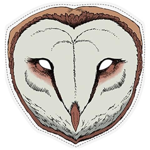 Maschera In Carta Da Civetta Taglia Unica - Foto 1