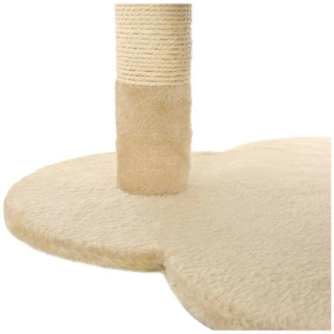 Albero Per Gatti Con Tiragraffi In Sisal 50cm Beige E Marrone - Foto 2