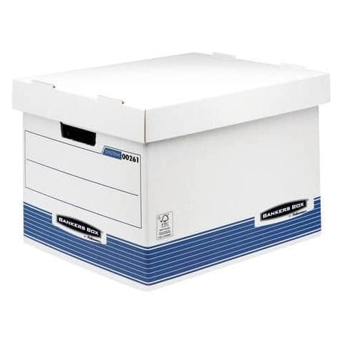 Scatola Archivio Box System Standard 28,5x33,3x38 Cm Blu / bianco 0026101 (conf. 10) - Foto 1