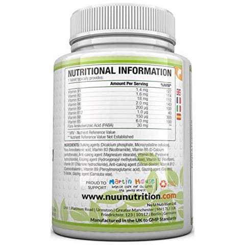 La Vitamina Del Complesso B 180 Compresse 6 Month Supply Contiene Tutti 8 B Vitamine In 1 Tablet Vitamine B1 B2 B3 B5 B6 B12 Biotina E Acido Folico Ad Alta Resistenza Vitamina Del Complesso B Vegetarian Vegan - Foto 2
